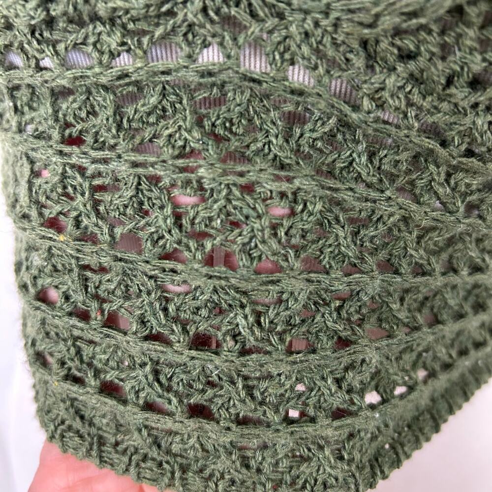 Crochet Knit Halter Top Boho Fairy Grunge Festival Beach Women XS S Green - Picture 2 of 4